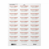 Modern Roos Gold Brushstroke Weddenlabel Etiket (Full Sheet)