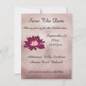 Modern Roos Gold Burgundy Floral Elegant Save The Date (Voorkant)