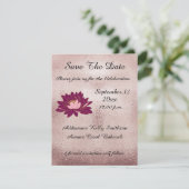 Modern Roos Gold Burgundy Floral Elegant Save The Date (Staand voorkant)