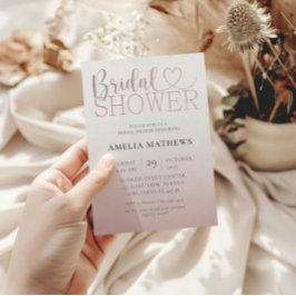 Modern Roos Gold Calligraphy Vrijgezellenfeest Kaart