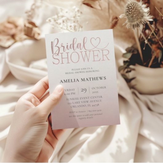 Modern Roos Gold Calligraphy Vrijgezellenfeest Kaart