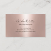 Modern Roos Gold Crowns Beauty Salon Spa Loyalty (Achterkant)