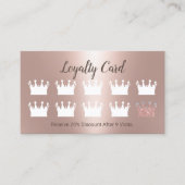 Modern Roos Gold Crowns Beauty Salon Spa Loyalty (Voorkant)