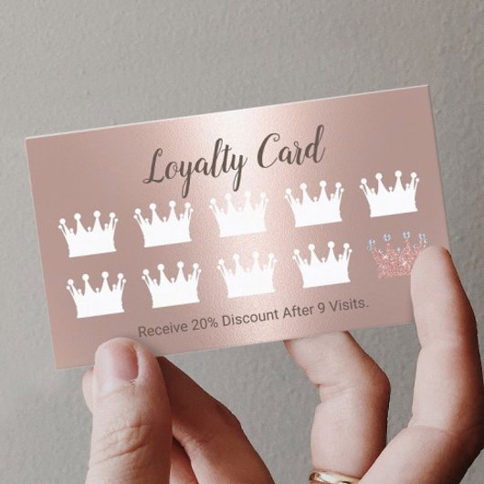 Modern Roos Gold Crowns Beauty Salon Spa Loyalty