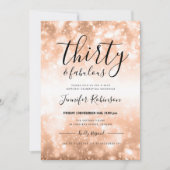 Modern Roos Gold Dertig en verbluffend 30e verjaar Kaart (Voorkant)