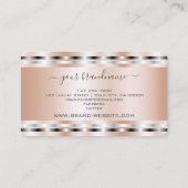 Modern Roos Gold Effect Sjabloon Professional Visitekaartje (Achterkant)