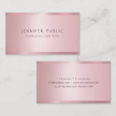 Modern Roos Gold Elegant Sjabloon Professional Visitekaartje (Voorkant / Achterkant)