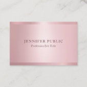 Modern Roos Gold Elegante professionele Sjabloon Visitekaartje (Voorkant)