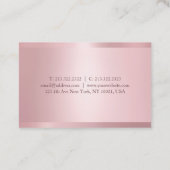 Modern Roos Gold Elegante professionele Sjabloon Visitekaartje (Achterkant)