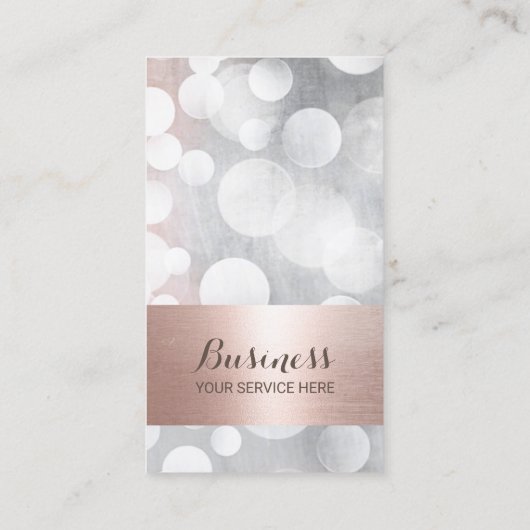 Modern Roos Gold en Silver Beauty Salon Referral (Achterkant)