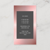 Modern Roos Gold Faux DJ | Koel Visitekaartje (Achterkant)