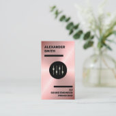 Modern Roos Gold Faux DJ, Sound Engineer en Pap Visitekaartje (Staand voorkant)