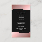 Modern Roos Gold Faux DJ, Sound Engineer en Pap Visitekaartje (Achterkant)