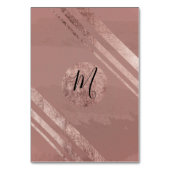 Modern Roos Gold Faux Folie Driehoek Tafelnummers (Achterkant)