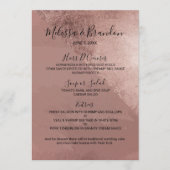 Modern Roos Gold Faux Folie Driehoek Trouwmenu Menu (Voorkant)