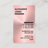 Modern Roos Gold Faux fotograaf, DJ, Proud Pap Visitekaartje (Achterkant)