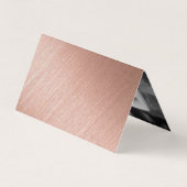 Modern Roos Gold Foil script met Photo RSVP-kaart Visitekaartje (Achterkant)