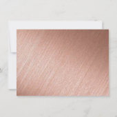 Modern roos Gold folie Script Verander de datum Save The Date (Achterkant)