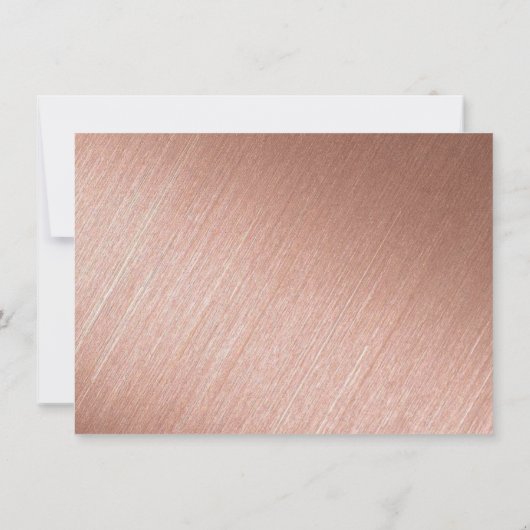 Modern roos Gold folie Script Verander de datum Save The Date (Achterkant)