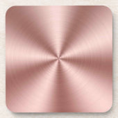 Modern Roos Gold geborsteld Conical Simular Metal Bier Onderzetter (Voorkant)