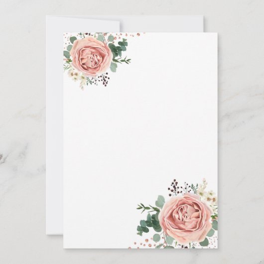 Modern Roos Gold Geometrisch Vrijgezellenfeest Inv Kaart (Achterkant)