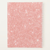 Modern Roos Gold Glitter Appointment Book Planner (Achterkant)