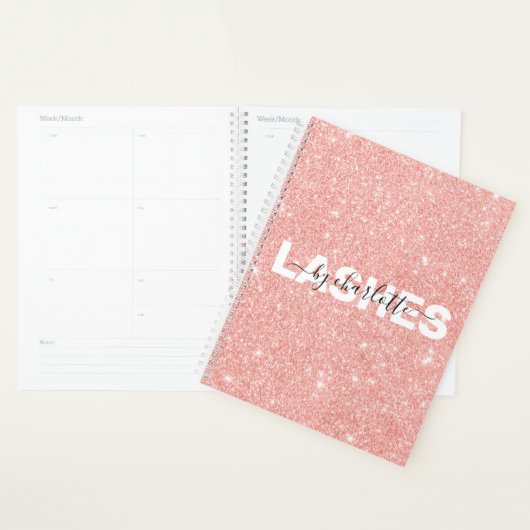 Modern Roos Gold Glitter Appointment Book Planner (Display)