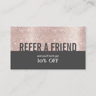 Modern Roos Gold Glitter Beauty Salon Spa Referral
