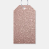 Modern Roos Gold Glitter Miss naar Mrs Vrijgezelle Cadeaulabel (Achterkant)
