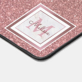Modern Roos Gold Glitter Monogram Bureaumat (Hoek)
