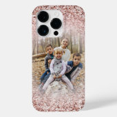 Modern Roos Gold Glitter Sparkle Foto Case-Mate iPhone Case (Achterkant)