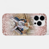 Modern Roos Gold Glitter Sparkle Foto Case-Mate iPhone Case (Achterkant (horizontaal))