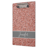 Modern Roos Gold Glitter Sparkle gepersonaliseerd Klembord (Links)