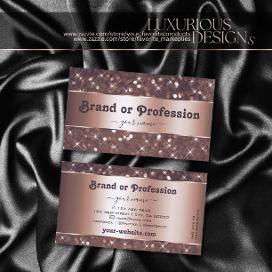 Modern Roos Gold Glitter Sparkle Stars Uitstekend Visitekaartje