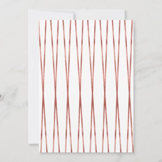 Modern Roos Gold Graduation Party Kaart (Achterkant)