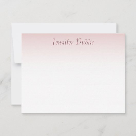 Modern Roos Gold Handschrift Script Sjabloon (Voorkant)