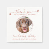 Modern Roos Gold Hartelijk dank voor foto's Pet We Servet (Voorkant)