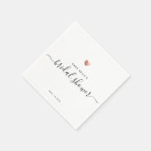 Modern Roos Gold Heart Chic Script Vrijgezellenfee Servet (Hoek)