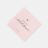 Modern Roos Gold Heart Chic Script Vrijgezellenfee Servet (Hoek)