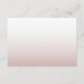 Modern Roos Gold Honeymoon Wish Bruiloft Informatiekaartje (Achterkant)