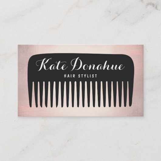 Modern Roos Gold kapper kam salon Visitekaartje (Voorkant)