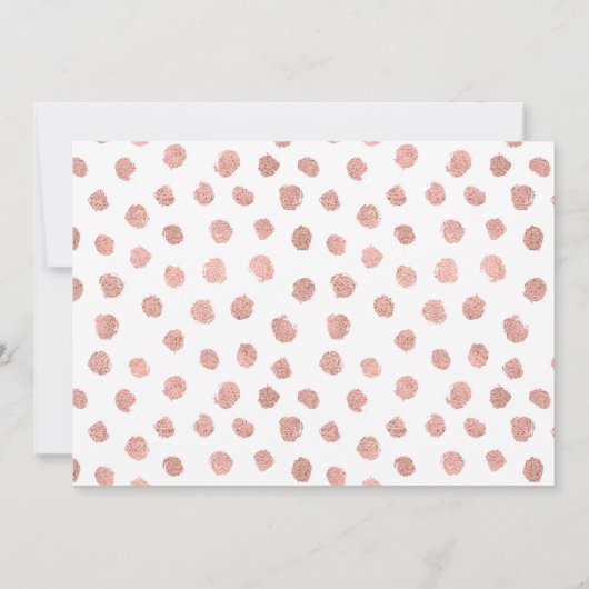 Modern Roos Gold Love bruiloft uitnodiging (Achterkant)