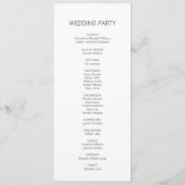 Modern Roos Gold Love Wedding Programme Programmakaart (Achterkant)