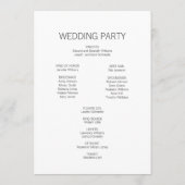 Modern Roos Gold Love Wedding Programme Programmakaart (Achterkant)