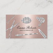 Modern Roos Gold Luxury Makeup Artist & Hair Salon Visitekaartje (Voorkant)