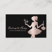 Modern Roos Gold Maid House Schoonmaakservice Visitekaartje (Voorkant)