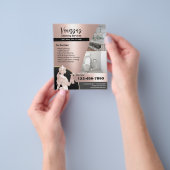 Modern Roos Gold Maid Schoonmaak Service Flyer (Hand)