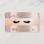 Modern Roos Gold Makeup, Faux Lashes Loyalty Card (Voorkant)
