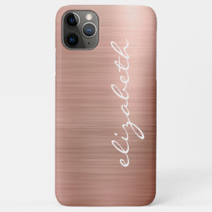 Modern Roos Gold Metallic persoonlijk script Case-Mate iPhone Case