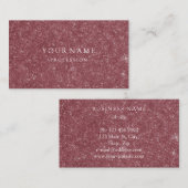 Modern Roos Gold Minimal Silk Metallic White Visitekaartje (Voorkant / Achterkant)